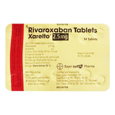XARELTO 2.5mg Tablet 14's - Blood Clot-Ant