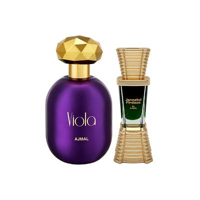 Ajmal Viola EDP Fruity Floral Perfume And Jannatul Firdaus Concentrated Perfume Oil Oriental 85 ml - Perfumes (Edt/Edp)
