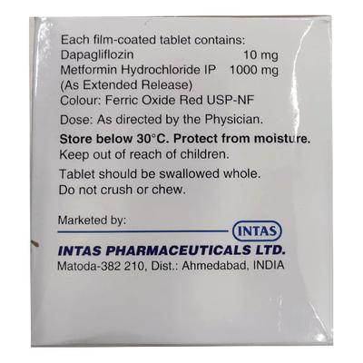 DAPARYL M 10/1000 Tablet 10's - Diabetes-Ant