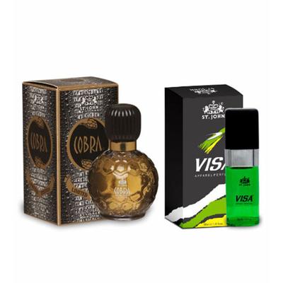 St. John Cobra Limited Edition Eau De Parfum 60 ml + St. John Visa Perfume 30 ml - Men Deodorants/Roll-Ons