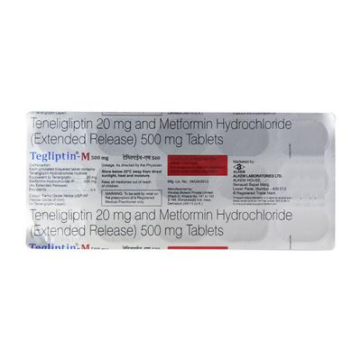 Tegliptin M 20/500mg Tablet 15'S - Diabetes-Ant
