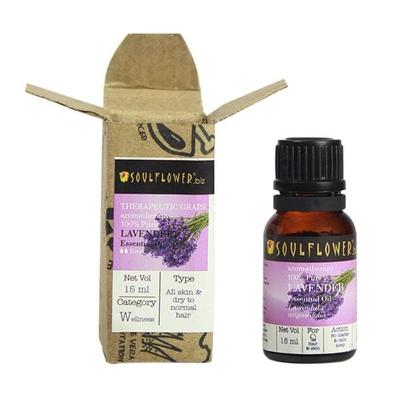 Soulflower Essential Oil - Lavender 15 ml (N) - Lotions & Creams