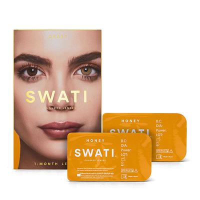 Swati Cosmetics Coloured Lenses Honey 1 Month Contact Lenses ( - 1.25) 1's - Eyecare Lenses