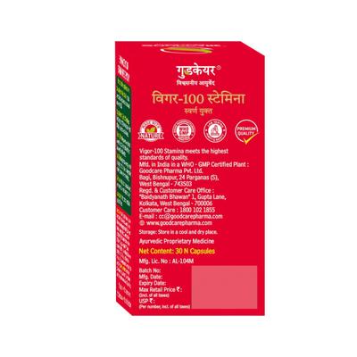 Goodcare Vigor 100 Stamina Vitality & Energy Capsule 30's - Sexual Healthcare
