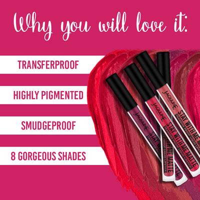 Jaquline USA Stay With Me Liquid Lipstick Boss Babe 3 ml - Liquid Lipsticks