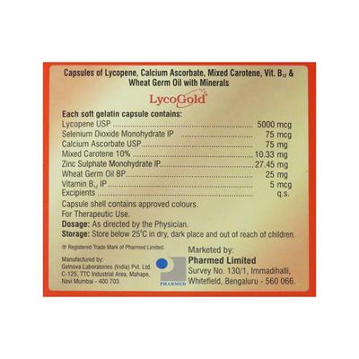 Lycogold Capsule 10'S - Anaemia-Ent
