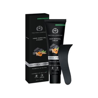The Man Company Hair Removal Cream for Men Enriched With Charcoal & Turmeric 100 ml - Masks & Peels
