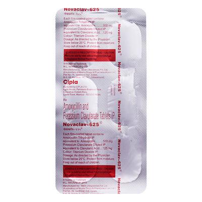 Novaclav 625mg Tablet 6'S - Bacterial Infections-Pen