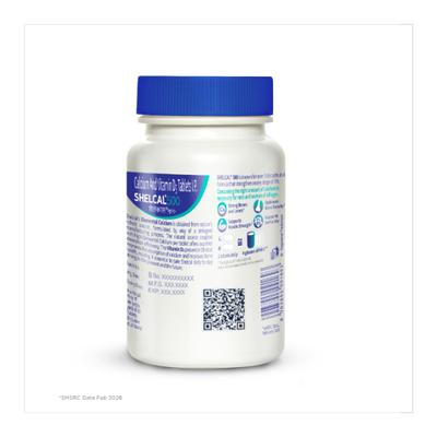 Shelcal 500 Calcium+Vitamin D3 Tablet 30's - Calcium And Minerals