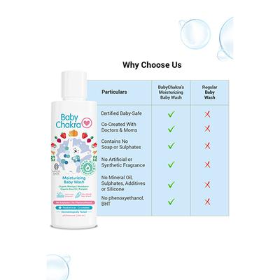 BabyChakra Moisturizing Baby Wash 200 ml - Baby Body Wash