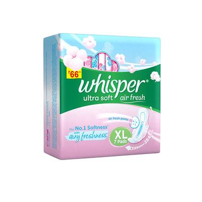 Whisper Ultra Softs Air Fresh Sanitary Pads for Women XL 7 Napkins 1's - Others