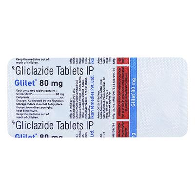 GLILET 80 MG Tablet 10's - Diabetes-Ant