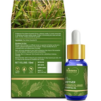 Stbotanica Pure Vetiver Essential Oil 15 ml - Essential Oils