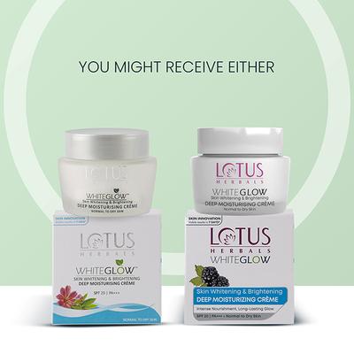 Lotus Herbals Whiteglow Skin Whitening & Brightening Deep Moisturising Creme Spf 20 Pa+++ 60 Gm - Face Sunscreen