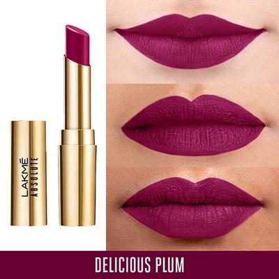 Lakme Absolute Matte Ultimate Lip Color With Argan Oil Delicious Plum 3.4 Gm - Lipsticks