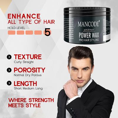 Mancode Power Wax Pro Hair Styling Cream Level 5- Strong Hold & Matte Finish, Nourishing 100 ml - Hair Gels & Waxes