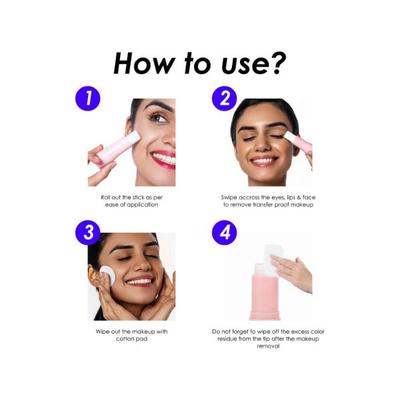 Blue Heaven Over & Out Makeup Remover Sticks With Vitamin B , E & Aloe Vera 8.5 gm - Make Up Removers