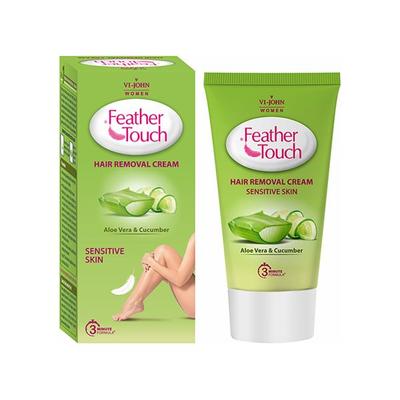VI-John Feather Touch Hair Removal Cream Cucumber & Aloe Vera Tube for Sensitive Skin 40 gm - Shaving Creams