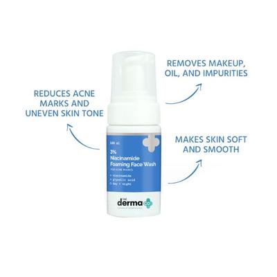 The Derma Co. 3 % Niacinamide Foaming Daily Face Wash for Acne Marks 100ml - Face Washes