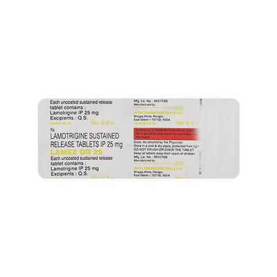 Lamez OD 25mg Tablet 10'S - Epilepsy/Convulsion-Ant