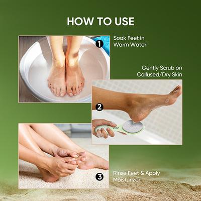 Vega 3 In 1 Pedicure Tool- Foot Scrubber, Pumice Stone And Black Emery For Home Foot Care, (Pd-20) - Manicure & Pedicure Kits
