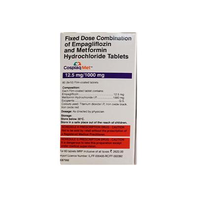 COSPIAQ MET 12.5/1000 Tablet 10's - Diabetes-Ant