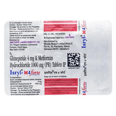 Isryl M4 Forte Tablet 10'S - Diabetes-Ant