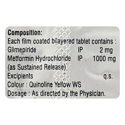 Glynamic M Forte 2Mg Tablet 10's - Diabetes-Ant