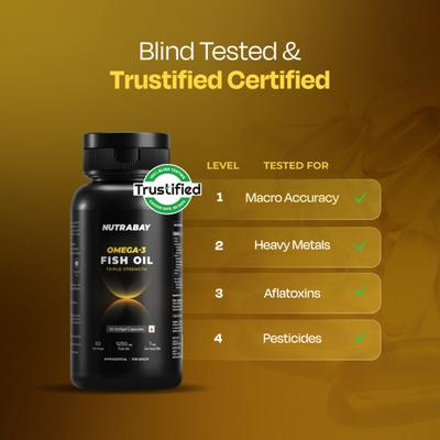 Nutrabay Omega 3 Fish Oil Triple Strength 1250mg Capsule 60 s - Omega Fish Oil Fatty Acids