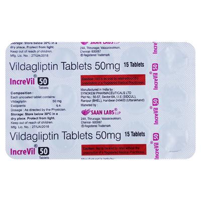 INCREVIL 50mg Tablet 15's - Diabetes-Ant