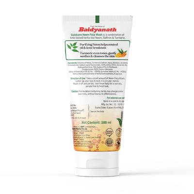 Goodcare Neem Face Wash - Neem Turmeric Saffron 100 ml - Personal Care (Ayush)