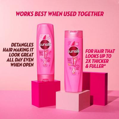 Sunsilk Lusciously Thick & Long Shampoo With Keratin, Yoghurt Protein & Macadamia Oil For 2X thicker & Fuller Hair 1000 ml - Shampoos