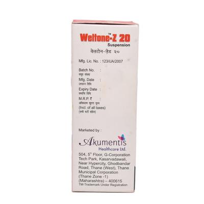 Weltone Z 20mg Suspension 60ml - Supplements-Vam