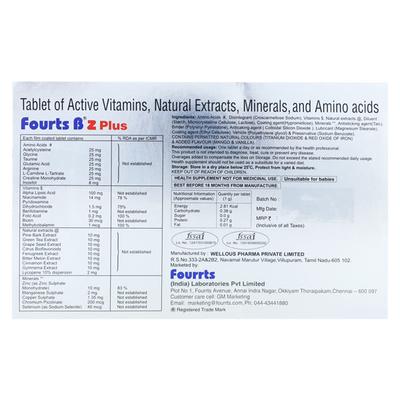 Fourts BZ Plus Tablet 10'S - Supplements-Ent