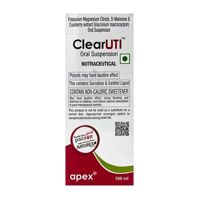 CLEAR UTI SUGAR FREE Oral Suspension 100ml - Kidney Disease/Stones-Oth