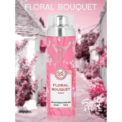 Sweet Heart Floral Bouquet Italy Pink Deodorant Perfumed Bodyspray 200 ml - Deodorants/Roll-Ons