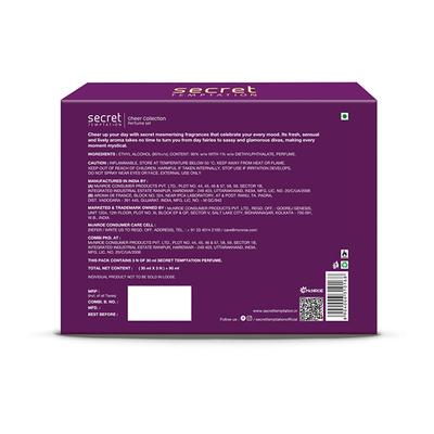 Secret Temptation Fragrance Gift Set With Ruby, Daisy,Jazz Perfume for Women (30ml each) 3's - Body Mist/Spray