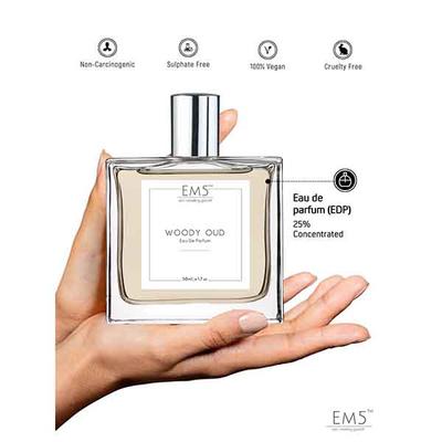 EM5 Woody Oud Unisex Perfume for Men & Women - Eau De Parfum Spray, Woody Oud Spicy 50 ml - Men Perfumes (Edt/Edp)