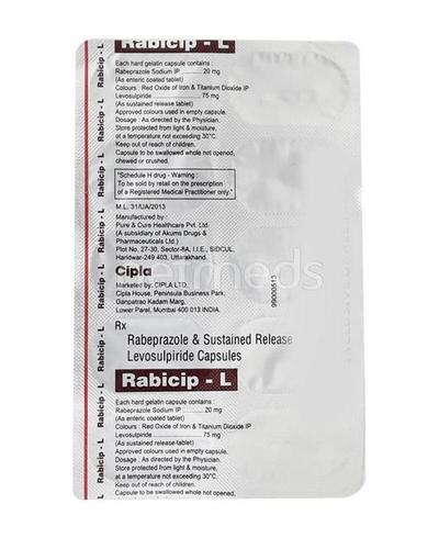 Rabicip L Capsule 10'S - Ulcer/Reflux/Flatulence-Aaa