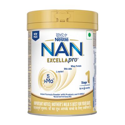 Nestle NAN Excellapro 1 (Upto 6 Months) Milk Powder - Tin With Smarklid 400 gm - Baby And Infant Supplements