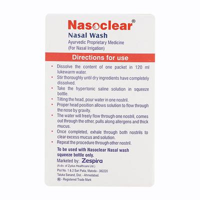 NASOCLEAR Nasal Wash 3gm - Nasal Congestion-Nas