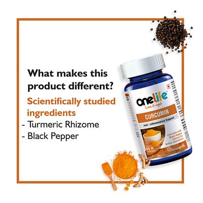 Onelife Curcumin Softgel 60's - Herbal Dietary Supplement