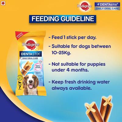 Pedigree DentaStix Sticks for Dogs (10-25 kg) 7's - Petfood