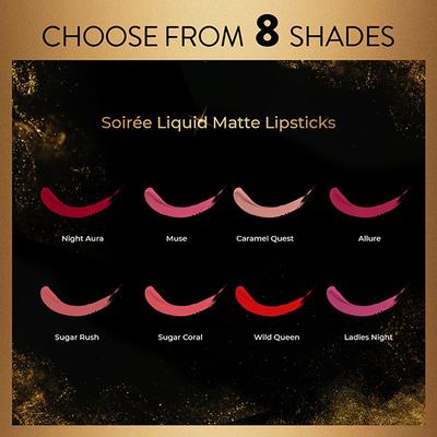 Myglamm Manish Malhotra Soiree Liquid Matte Lipstick - 02 Caramel Quest 7 gm - Lipsticks