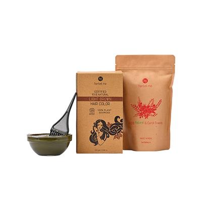 HM Herbal Me Light Brown Certified Natural Hair Colour 200gm - Powder