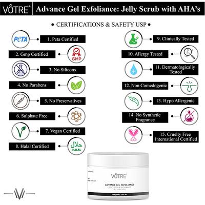 Votre Advance Gel Exfoliance Jelly Scrub 100 gm - Scrubs & Exfoliants