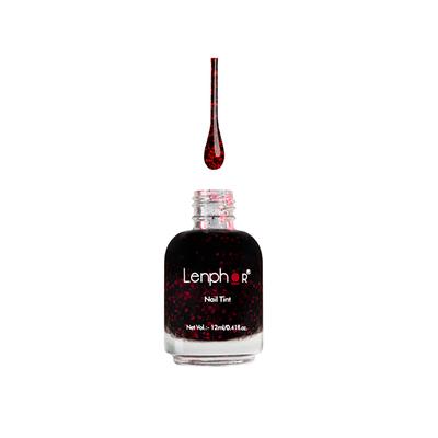 Lenphor Nail Tint Red Night 25 12 Ml - Nail Polish