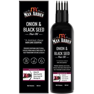 Man Arden Hair Oil with Comb Applicator - Onion & Black Seed 100 ml - Hair Oils