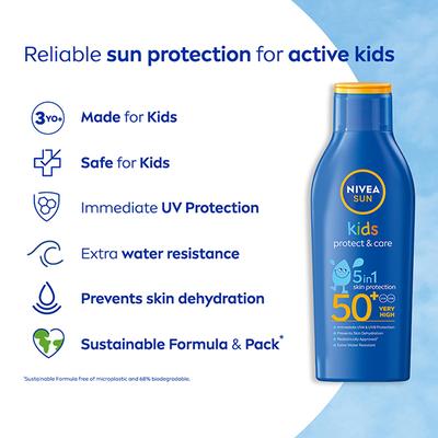 Nivea Sun Kids Lotion Spf50+ 200 ml - Body Sunscreen