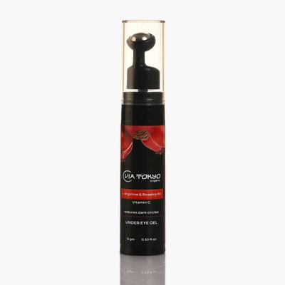 VIA TOKYO ORGANIC Rosehip Oil Under Eye Cream with L - Arginine & Vitamin C, No Sulphates, No Paraben 15 ml - Under Eye Creams & Serums